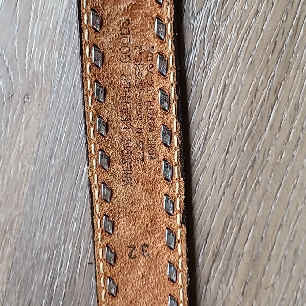 Wilson Western Leather Belt Size 32 - Picture 4 of 7